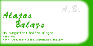 alajos balazs business card